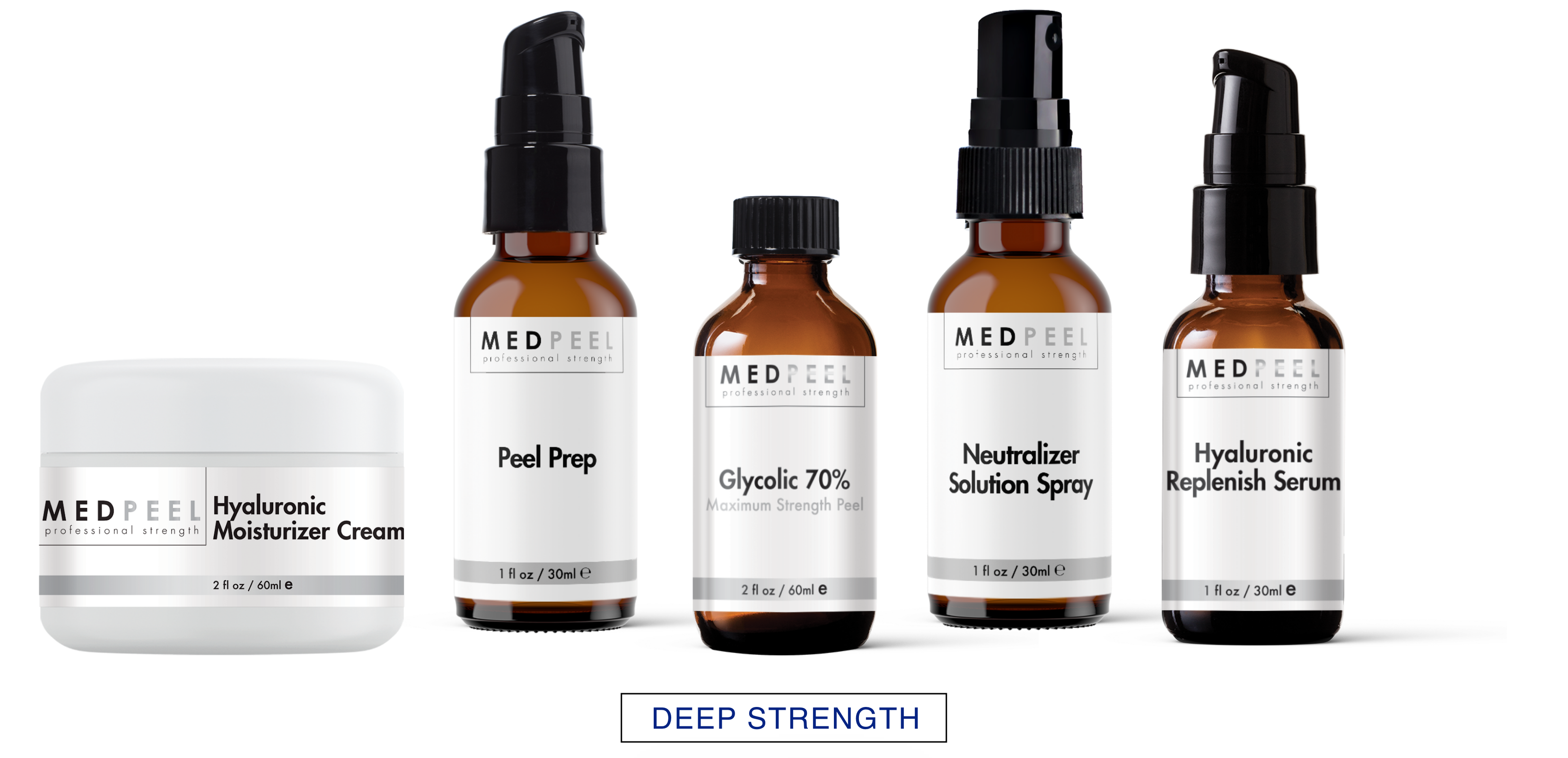 MedPeel Glycolic Acid 70% Essential Peel Kit, Includes Peel, Prep and  Neutralizer, Professional, Deep Strength Chemical Face Peel, Minimize Pores