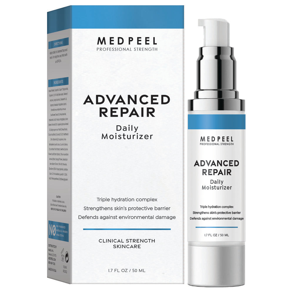 MedPeel Advanced Repair Daily Moisturizer with Vitamins E, B3 and B5, Soothing Aloe, Hyaluronic Acid, 1.7 fl oz
