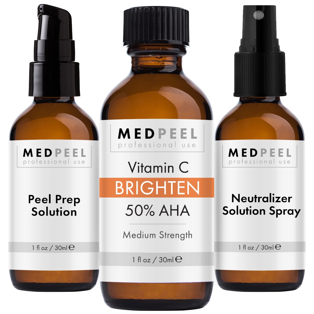 AHA 50 peel &amp; Vitamin C Brightening Peel  - Medium Strength - Medpeel
